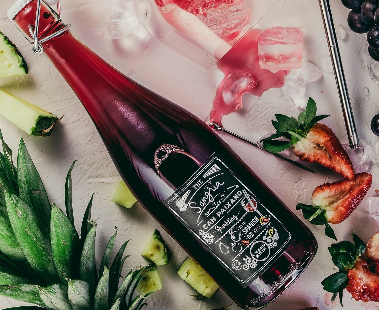 freshly chilled wine bottle with glasses